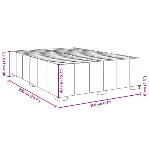 Sengeramme 160x200 cm i stof - cremefarvet