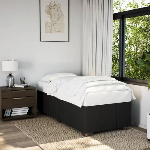 Sengeramme uden madras Sort 100x200 cm Stof