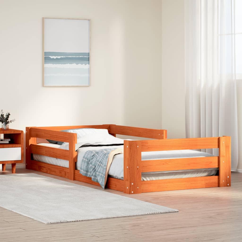 Sengeramme Uden Madras Massivt Fyrretræ - Gyldenbrun / 90 x 200 cm