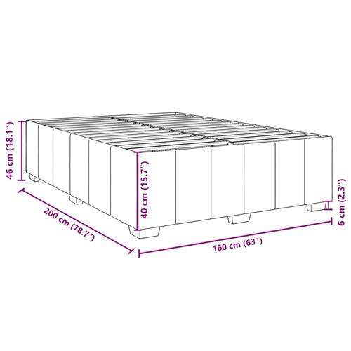 Sengeramme uden madras 160x200 cm stof sort