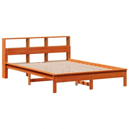 Sengeramme 140 x 190 cm med lamelbund - gyldenbrun