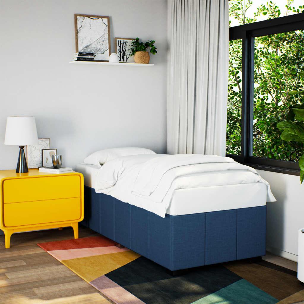 Sengeramme uden madras 100x200 cm stof blå