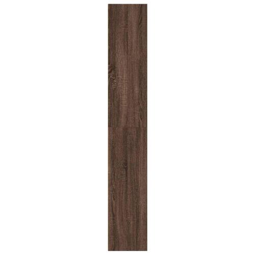 Bogreol 60x30x189 cm konstrueret træ brun egetræsfarve