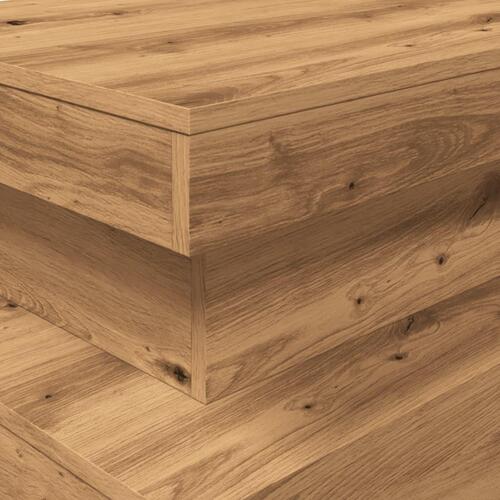 Sofabord med LED-lys 90x50x40 cm kunsteg
