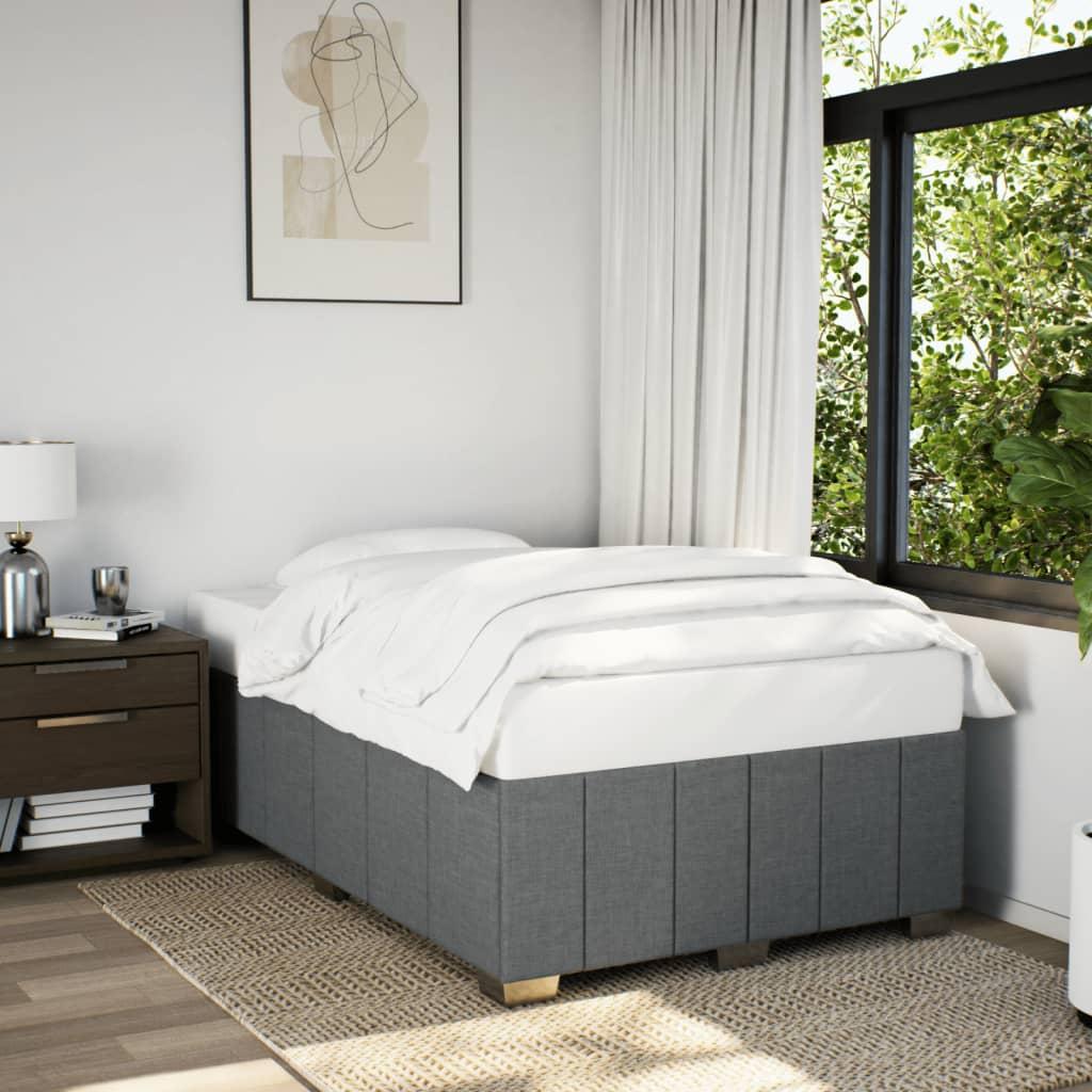 Sengeramme uden madras 120x190 cm stof enkeltseng Mørkegrå