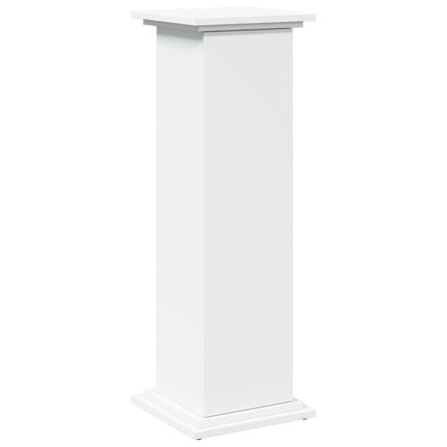 Piedestal med opbevaring 31x30x90 cm konstrueret træ hvid