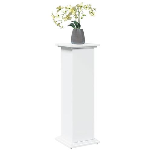 Piedestal med opbevaring 31x30x90 cm konstrueret træ hvid