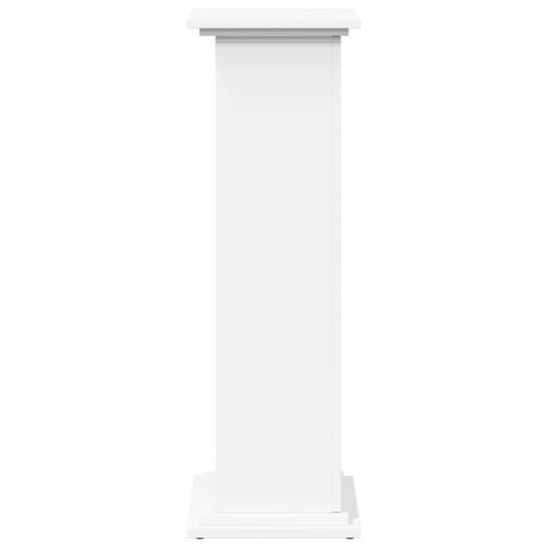 Piedestal med opbevaring 31x30x90 cm konstrueret træ hvid