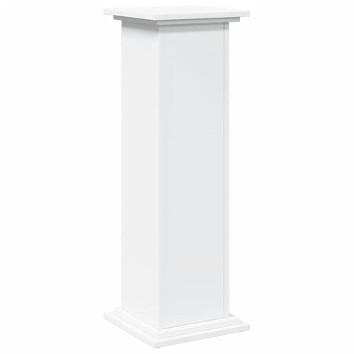 Piedestal med opbevaring 31x30x90 cm konstrueret træ hvid