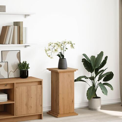 Piedestal med opbevaring 31x30x60 cm konstrueret træ kunsteg