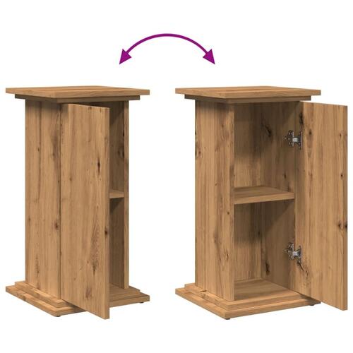 Piedestal med opbevaring 31x30x60 cm konstrueret træ kunsteg