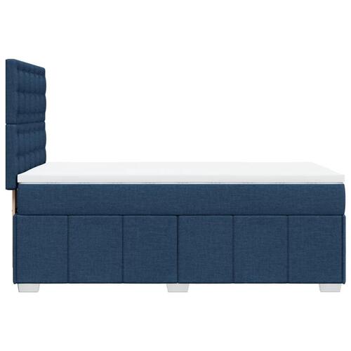 Kontinentalseng med madras 90x200 cm stof blå