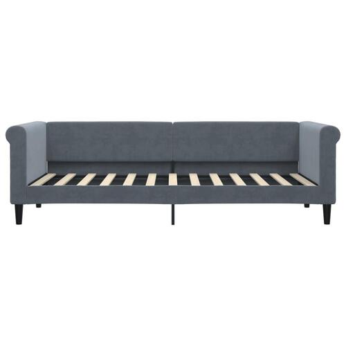 Daybed med madras 80x200 cm velour mørkegrå