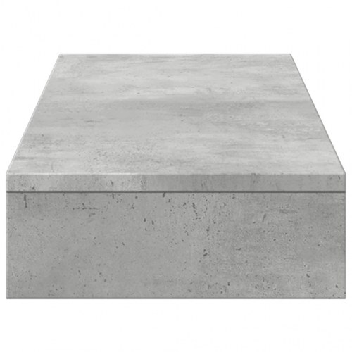 Skærmstander 100×27×10 cm i konstrueret træ - betongrå, til to skærme