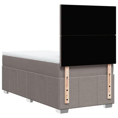 Kontinentalseng med madras 90x200 cm stof gråbrun