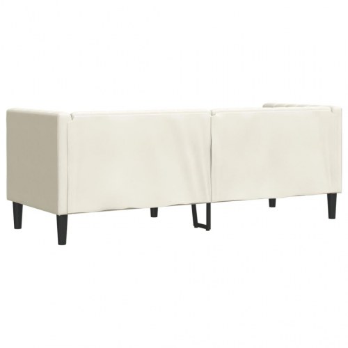 3-personers Chesterfield-sofa med bolsterpuder - cremefarvet