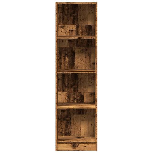 Bogreol 40x24x143 cm konstrueret træ antikt træ