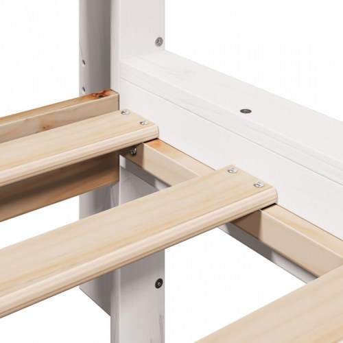 Seng med reol og 2 skuffer 75 x 190 cm - hvid