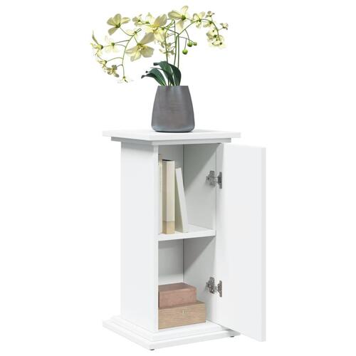 Piedestal med opbevaring 31x30x60 cm konstrueret træ hvid