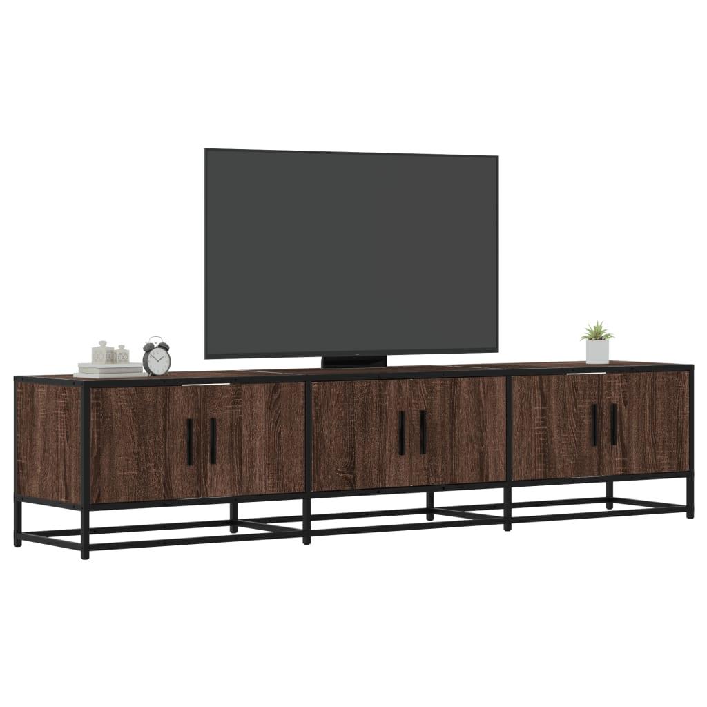 Tv-bord 180x35x41 cm konstrueret træ brun egetræsfarve
