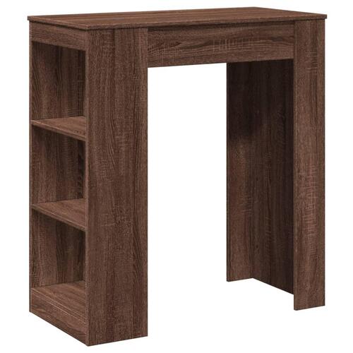 Barbord m. stativer 95x47x103,5 cm konstrueret træ brun egetræ