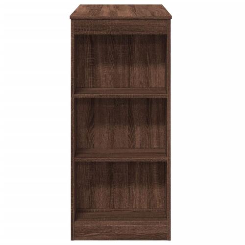 Barbord m. stativer 95x47x103,5 cm konstrueret træ brun egetræ
