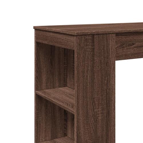 Barbord m. stativer 95x47x103,5 cm konstrueret træ brun egetræ