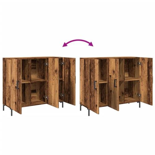 Skab 90x34x80 cm konstrueret træ gammelt træ-look