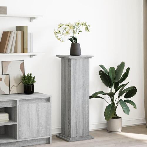 Piedestal med opbevaring 31x30x90 cm konstrueret træ