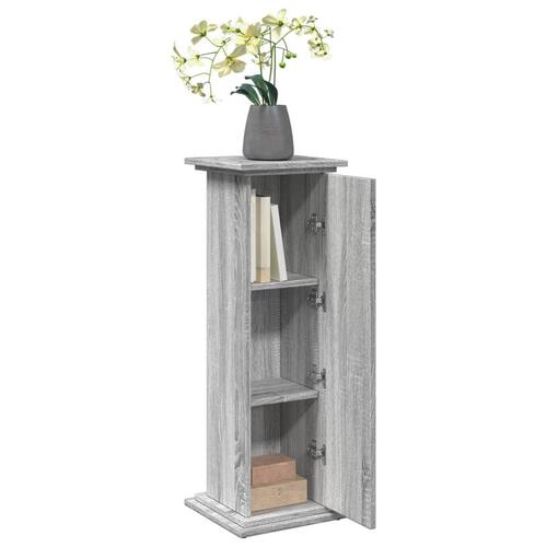 Piedestal med opbevaring 31x30x90 cm konstrueret træ