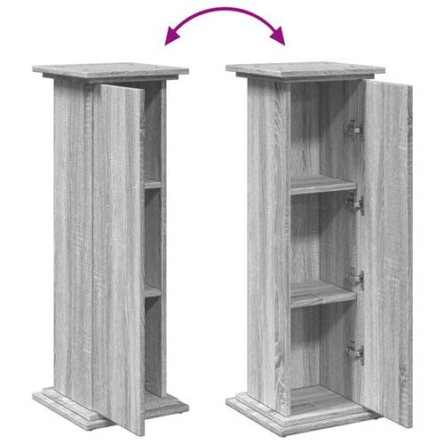 Piedestal med opbevaring 31x30x90 cm konstrueret træ