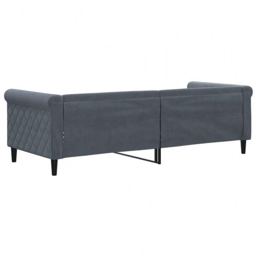 Daybed 80 x 200 cm i velour - mørkegrå