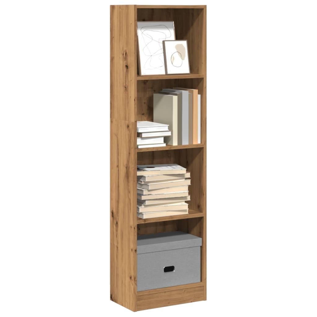 Bogreol 80X24X Konstrueret Træ Egetræsfarve Egetræsfarvet - 40 cm / 143 cm