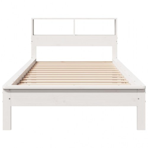 Seng med reol uden madras 90 x 200 cm - hvid