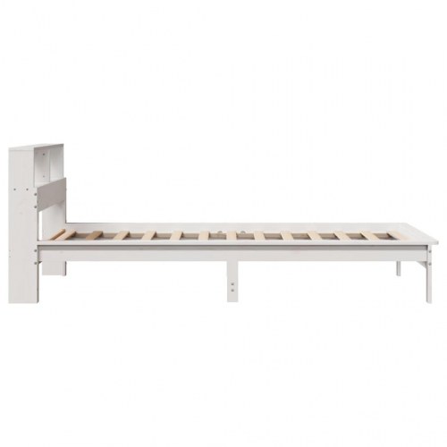 Seng med reol uden madras 90 x 200 cm - hvid