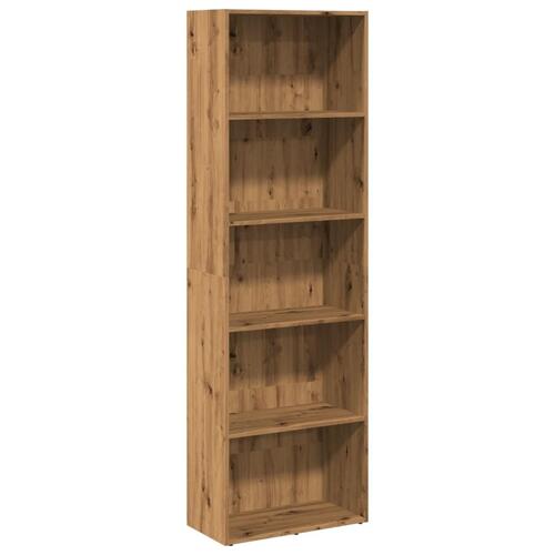 Bogreol 60x30x189 cm konstrueret træ gammelt eg