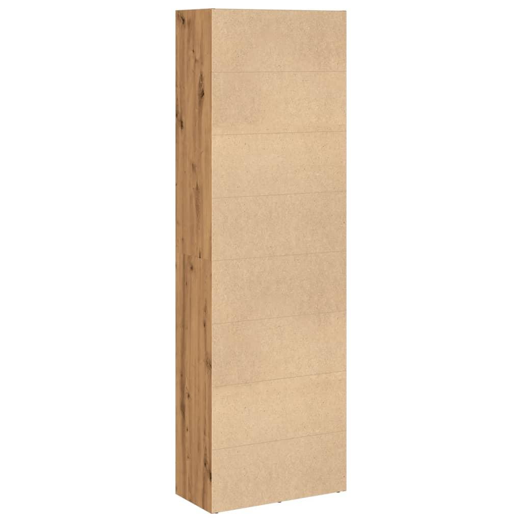 Bogreol 60x30x189 cm konstrueret træ gammelt eg