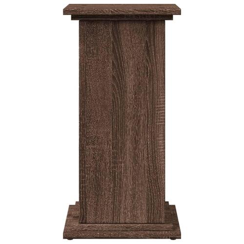 Piedestal med opbevaring 31x30x60 cm konstrueret træ brun eg