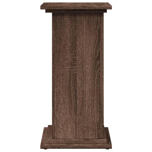 Piedestal med opbevaring 31x30x60 cm konstrueret træ brun eg