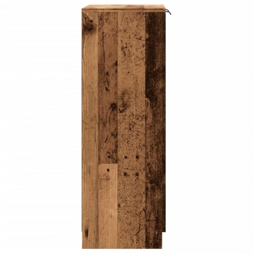 Skoskab 59×35×100,5 cm i konstrueret træ - gammelt træ-look