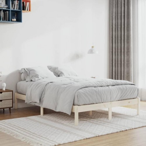 Sengeramme i massivt fyrretræ 137 x 190 cm - uden madras