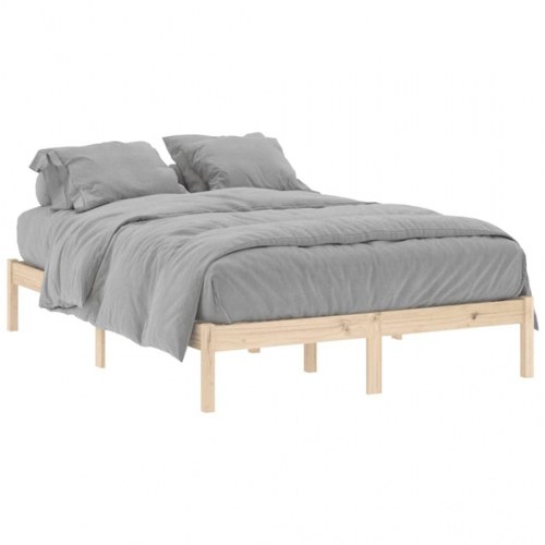 Sengeramme i massivt fyrretræ 137 x 190 cm - uden madras