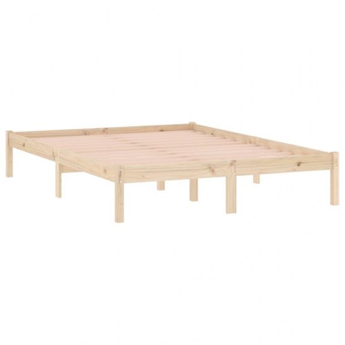 Sengeramme i massivt fyrretræ 137 x 190 cm - uden madras