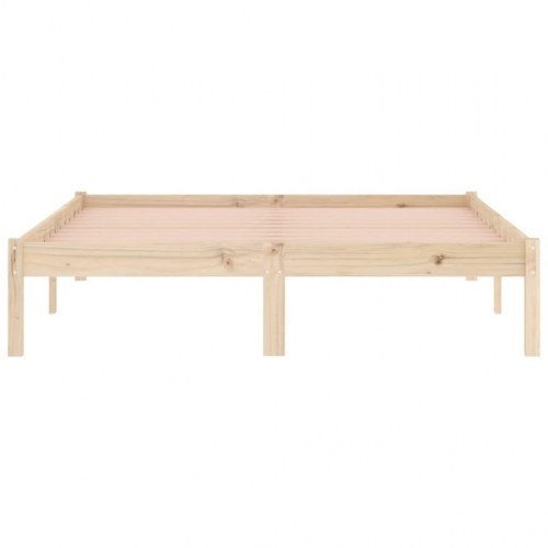 Sengeramme i massivt fyrretræ 137 x 190 cm - uden madras