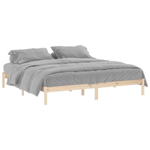 Sengeramme i massivt fyrretræ 193×203 cm - uden madras