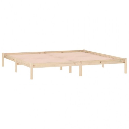 Sengeramme i massivt fyrretræ 193×203 cm - uden madras