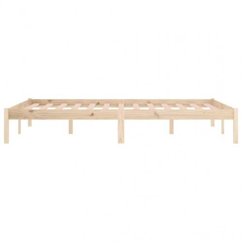 Sengeramme i massivt fyrretræ 193×203 cm - uden madras