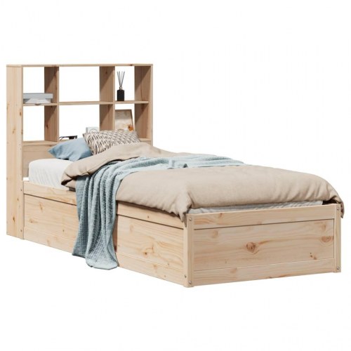 Sengeramme uden madras 75x190 cm massivt fyrretræ
