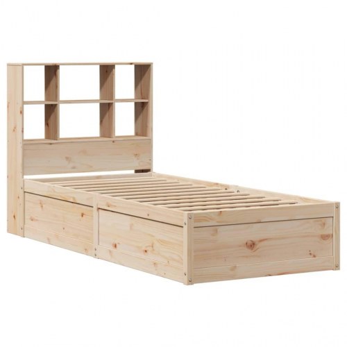 Sengeramme uden madras 75x190 cm massivt fyrretræ