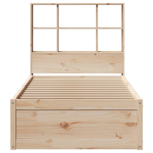 Sengeramme uden madras 75x190 cm massivt fyrretræ